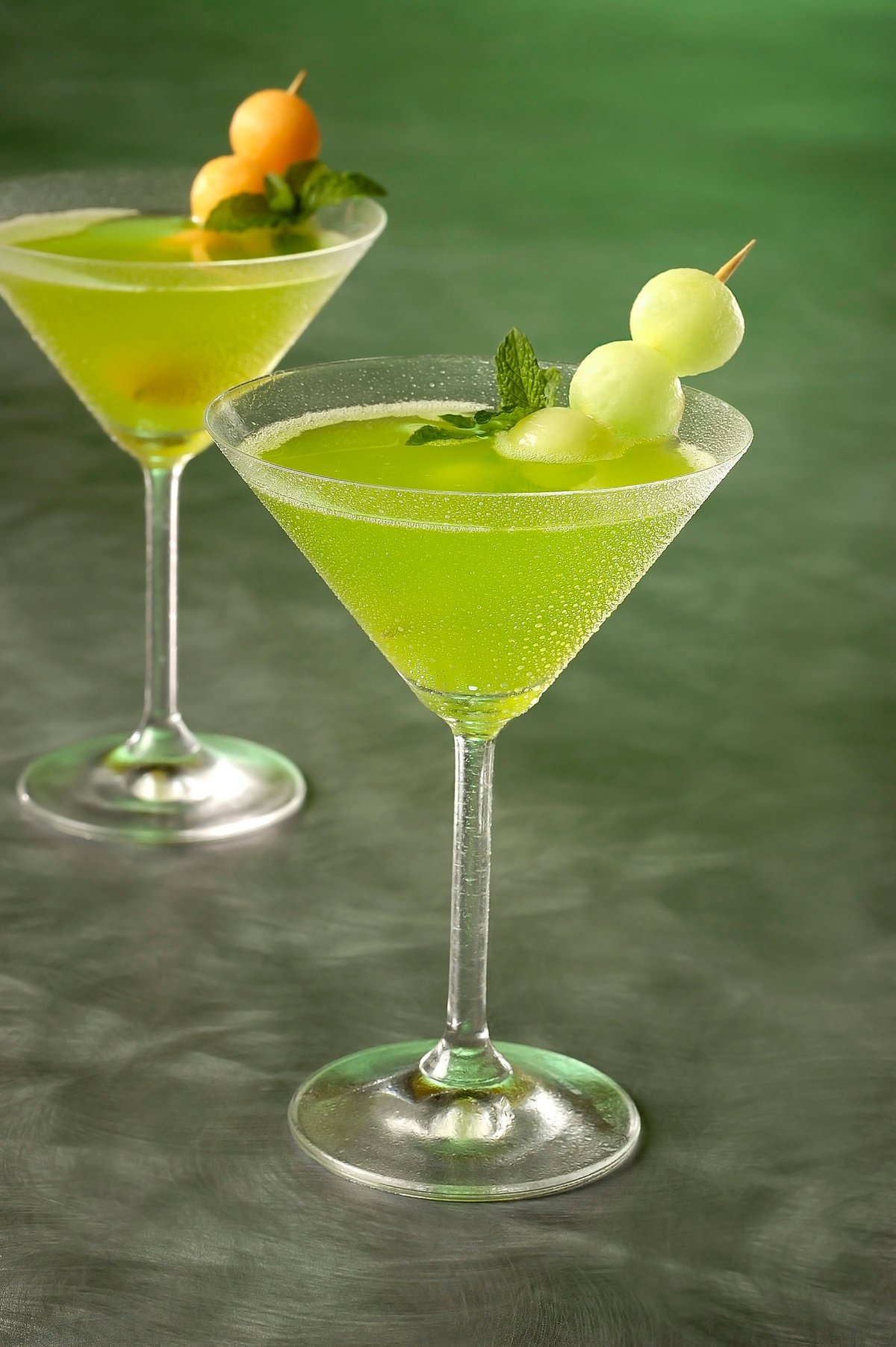 A cool and fresh tropical green cocktail
